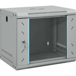 vidaXL Electrónica-Armario de red con almacenamiento 53 x 45 x 45 cm Acero