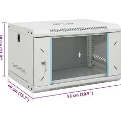 vidaXL Electrónica-Armario de red de pared 6U de 19