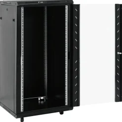 vidaXL Electrónica-Armario de red 22U con patas giratorias, 19", IP20, 60 x 60 x 120 cm