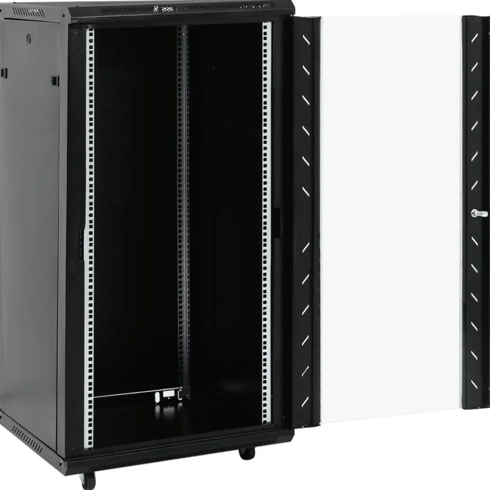 vidaXL Electrónica-Armario de red 22U con patas giratorias, 19", IP20, 60 x 60 x 120 cm
