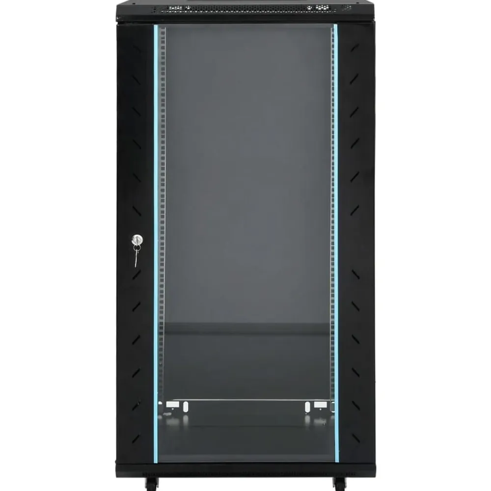 vidaXL Electrónica-Armario de red 22U con patas giratorias, 19", IP20, 60 x 60 x 120 cm