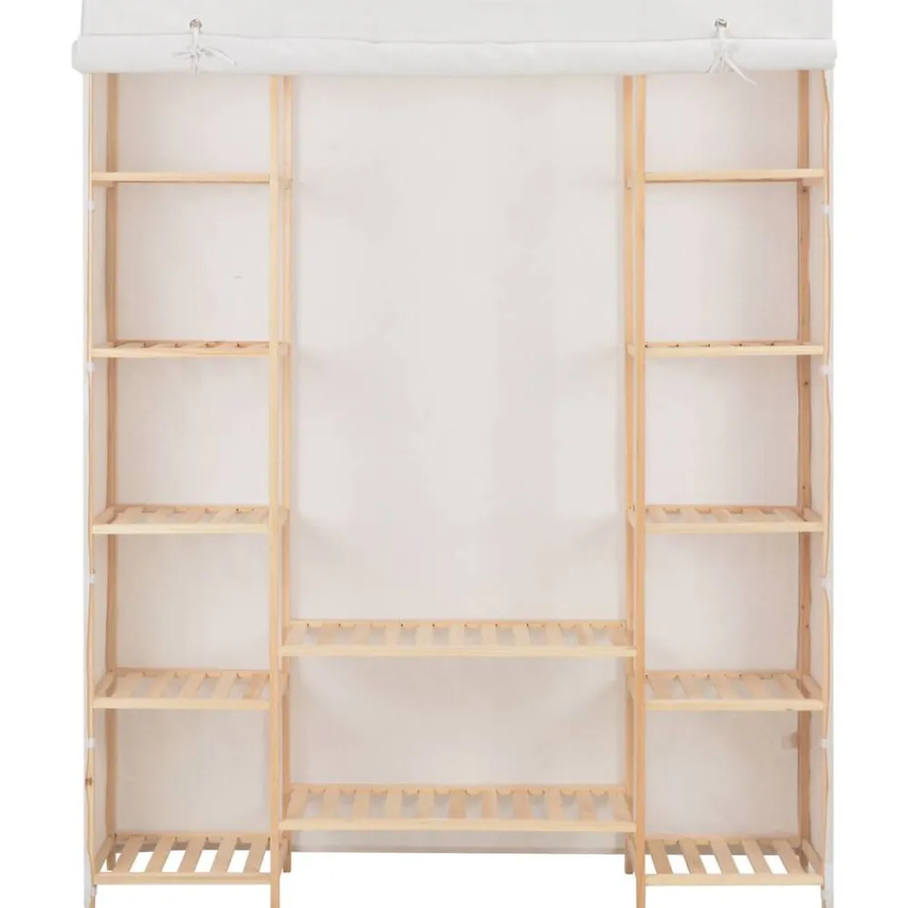vidaXL Armario de tela 135x40x170 cm Blanco Best