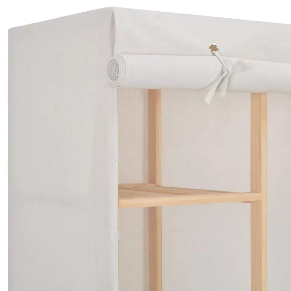 vidaXL Armario de tela 135x40x170 cm Blanco Best