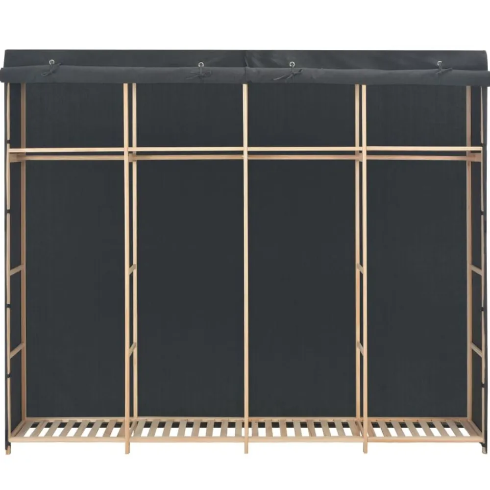 vidaXL Armario de tela 200x40x170 cm Gris Outlet