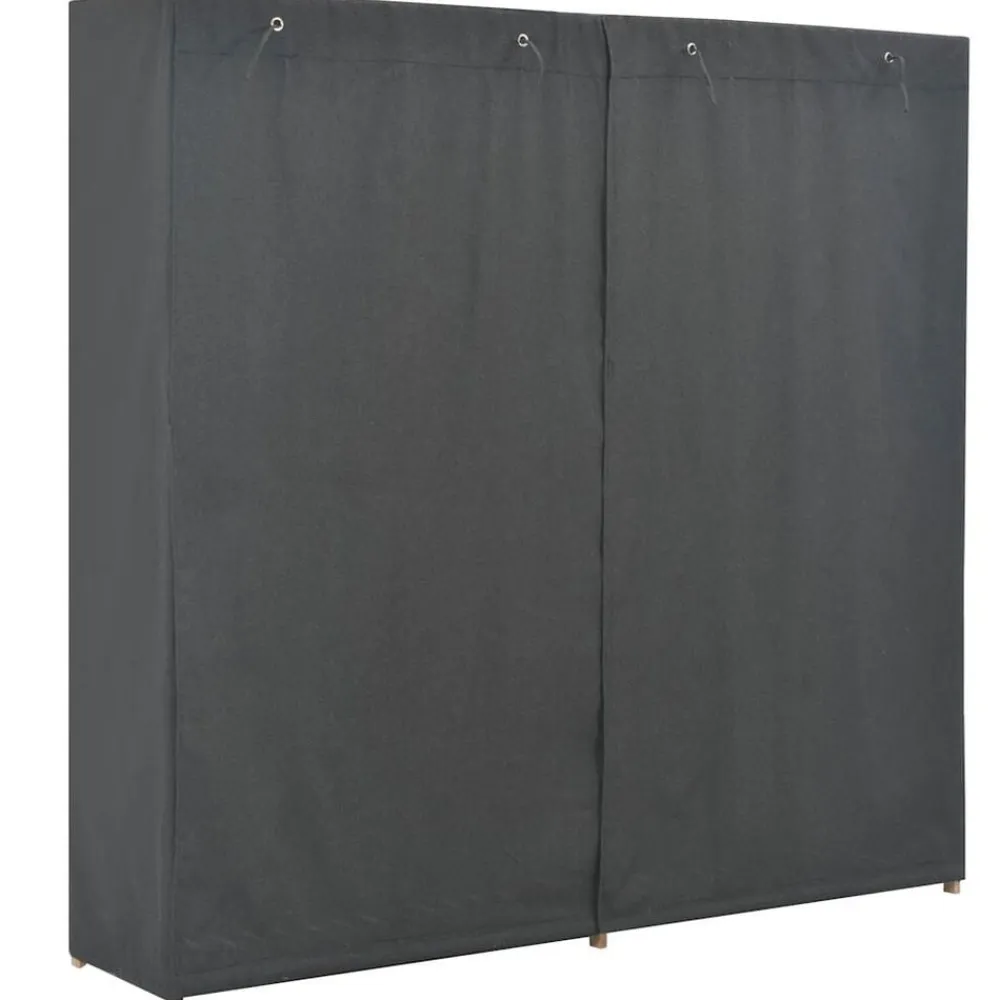 vidaXL Armario de tela 200x40x170 cm Gris Outlet