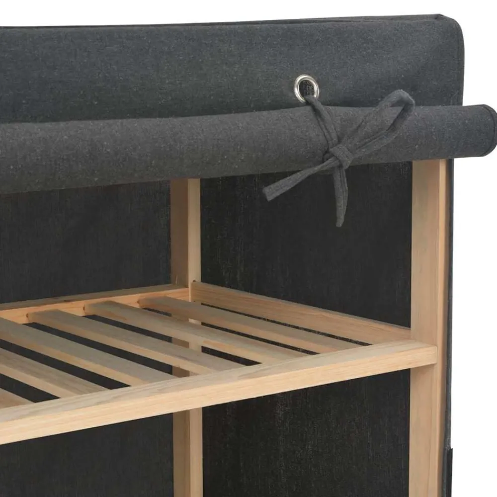vidaXL Armario de tela 200x40x170 cm Gris Outlet