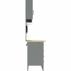 vidaXL Accesorios De Bricolaje-Armario de trabajo 10 pcs Madera Ingenierizada y Acero