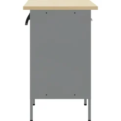 vidaXL Armario de trabajo 2 pcs y Gris 100 x 55 x 85 cm Negro Online