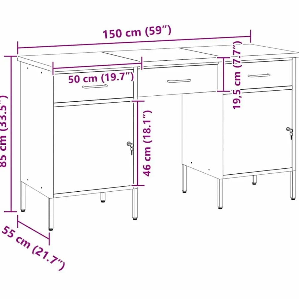 vidaXL Armario de trabajo 3 pcs Madera Ingenierizada y Acero Rojo Outlet