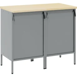 vidaXL Armario de trabajo con cajón 2 pcs y Gris 100 x 55 x 85 cm Rojo Online