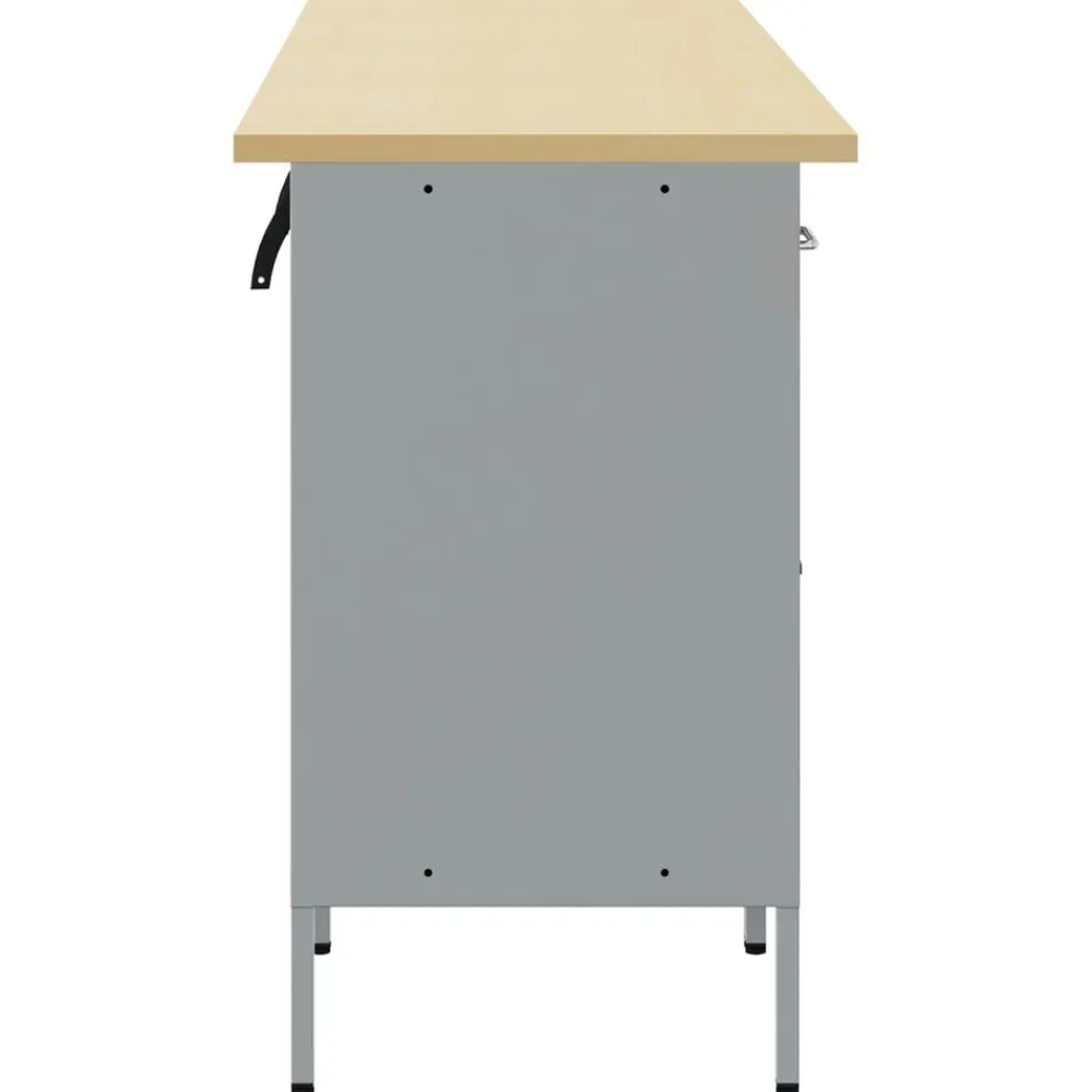 vidaXL Accesorios De Bricolaje-Armario de trabajo 4 pcs y Gris 200 x 55 x 85 cm