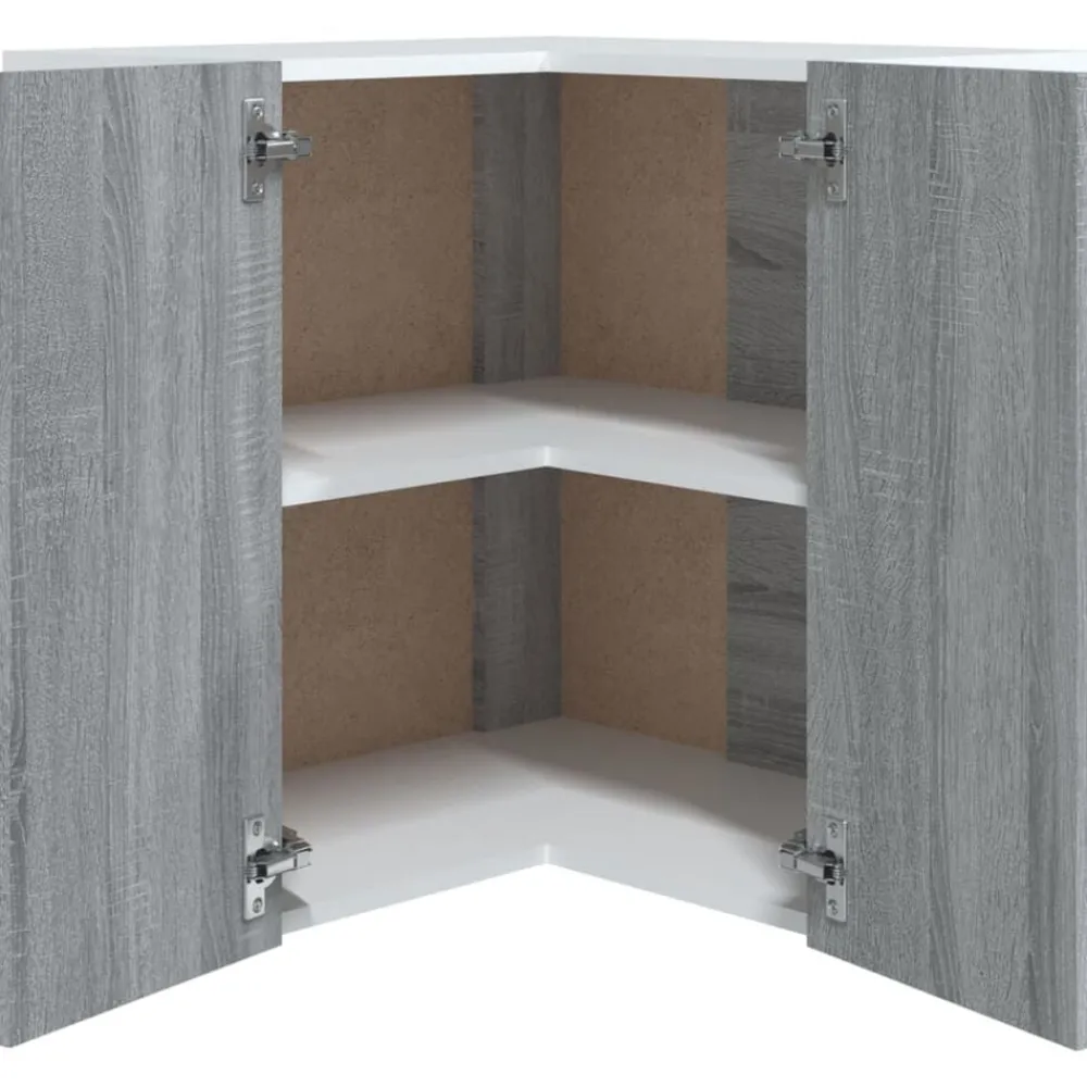 vidaXL Armarios Y Almacenamiento-Armario esquinero colgante "Lyon" 57x57x60 cm madera de ingeniería