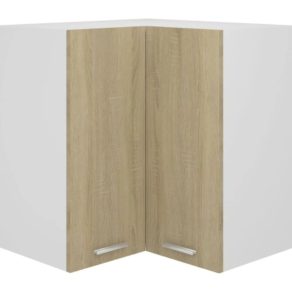 vidaXL Armario esquinero colgante "Lyon" 57x57x60 cm madera de ingeniería Roble Sonoma Clearance