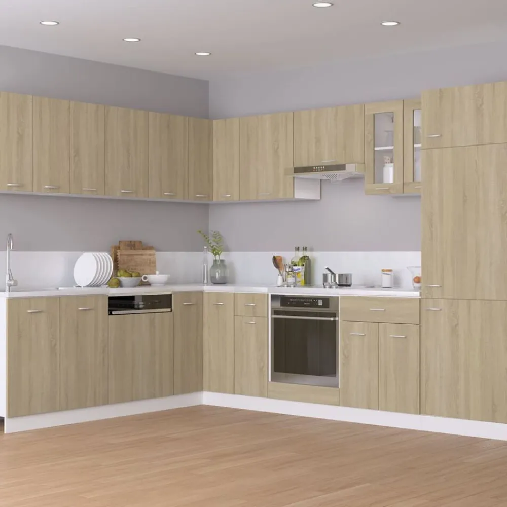 vidaXL Armario esquinero colgante "Lyon" 57x57x60 cm madera de ingeniería Roble Sonoma Clearance
