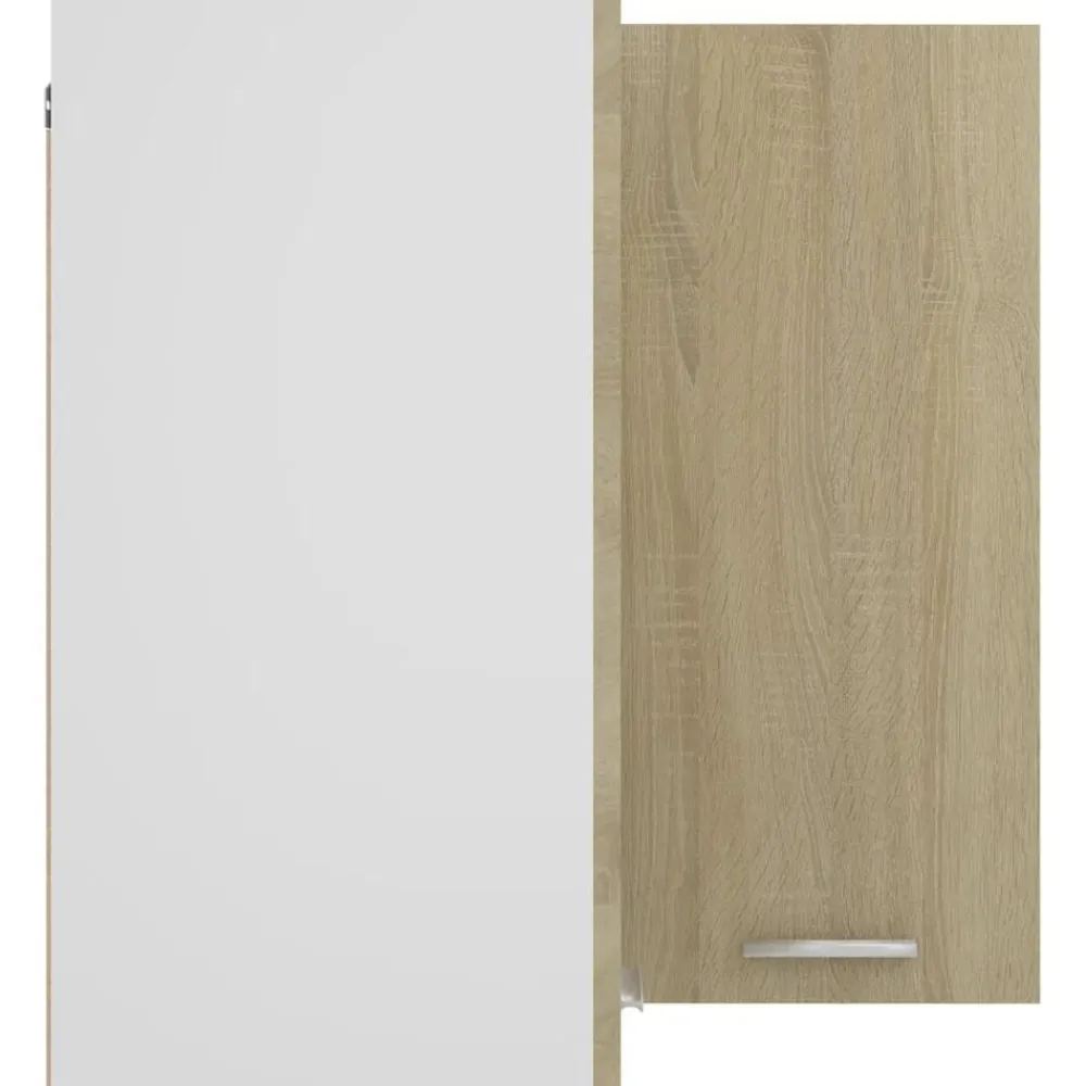 vidaXL Armario esquinero colgante "Lyon" 57x57x60 cm madera de ingeniería Roble Sonoma Clearance