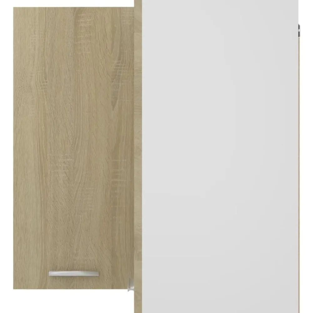 vidaXL Armario esquinero colgante "Lyon" 57x57x60 cm madera de ingeniería Roble Sonoma Clearance