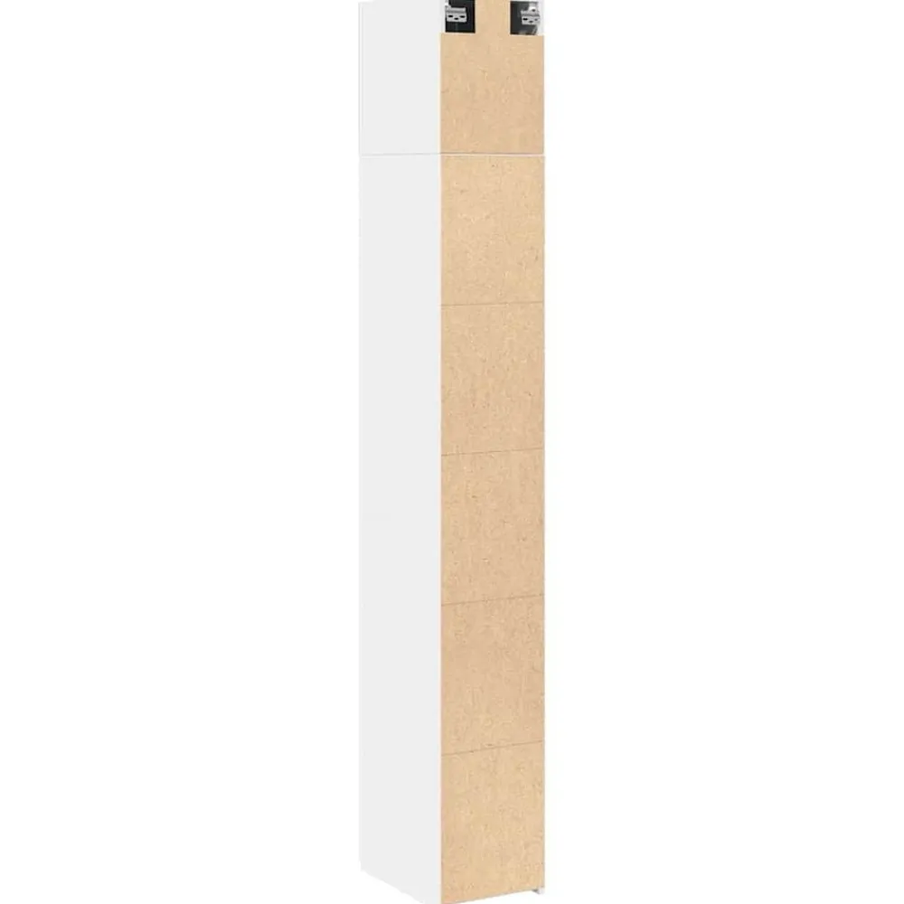 vidaXL Armarios Y Almacenamiento-Armario estrecho madera de ingeniería 30x42,5x225 cm