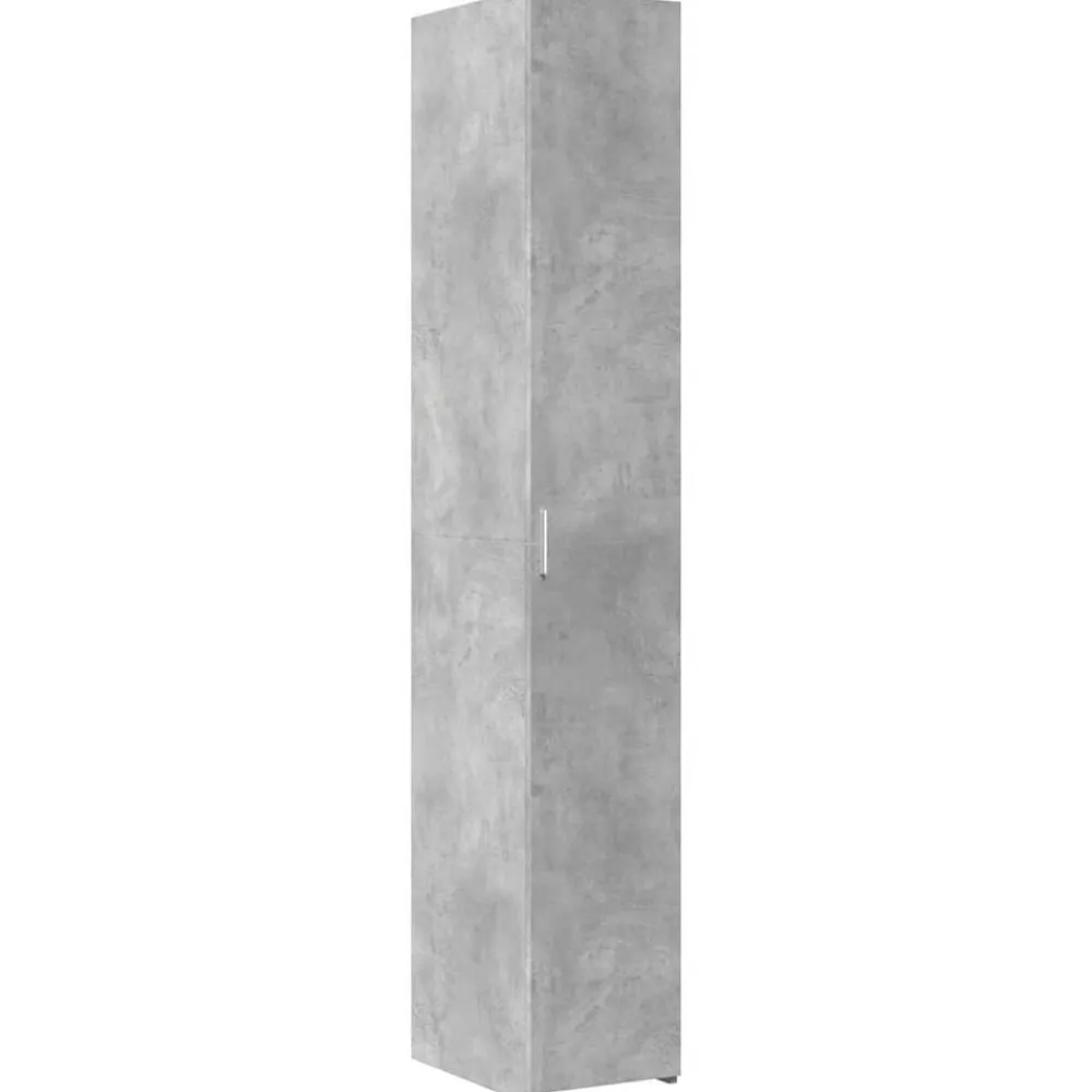 vidaXL Armario estrecho madera ingeniería gris hormigón 30x42,5x225 cm Gris hormigón New