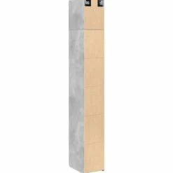 vidaXL Armario estrecho madera ingeniería gris hormigón 30x42,5x225 cm Gris hormigón New