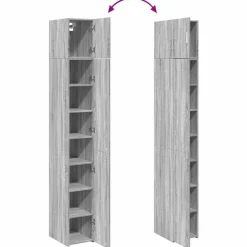 vidaXL Armarios Y Almacenamiento-Armario estrecho madera ingeniería 30x42,5x225 cm