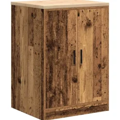 vidaXL Armario garaje madera vieja 60x51x85 cm Madera maciza de pino Madera antigua New