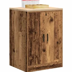 vidaXL Armario garaje madera vieja 60x51x85 cm Madera maciza de pino Madera antigua New