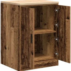 vidaXL Armario garaje madera vieja 60x51x85 cm Madera maciza de pino Madera antigua New