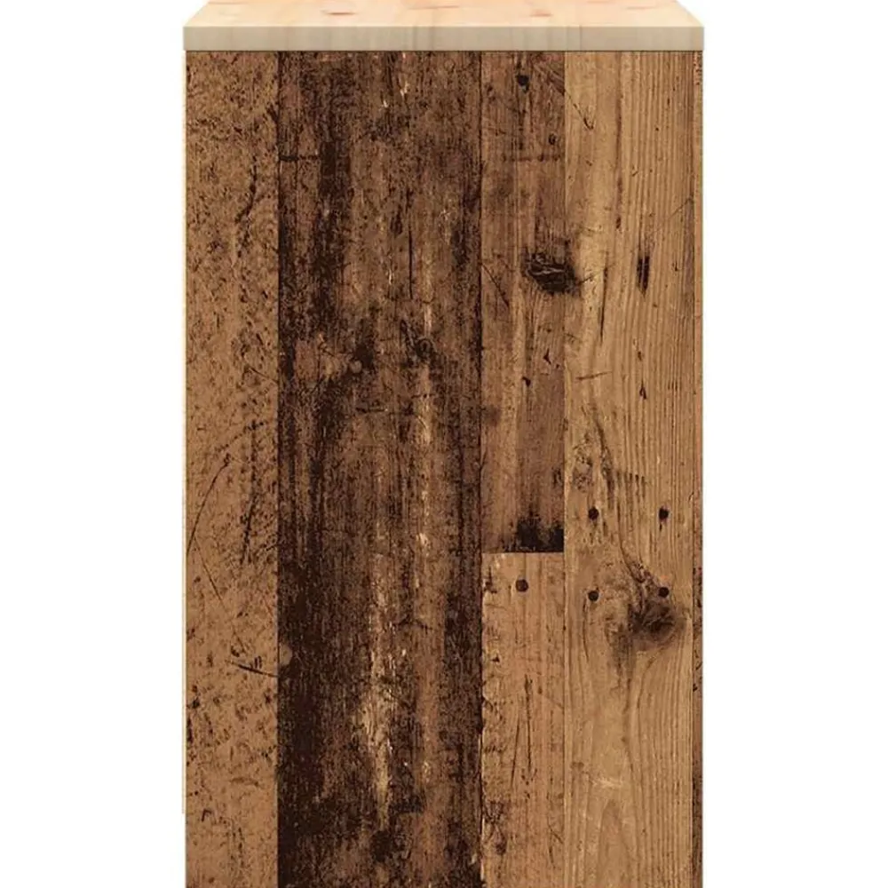 vidaXL Armario garaje madera vieja 60x51x85 cm Madera maciza de pino Madera antigua New