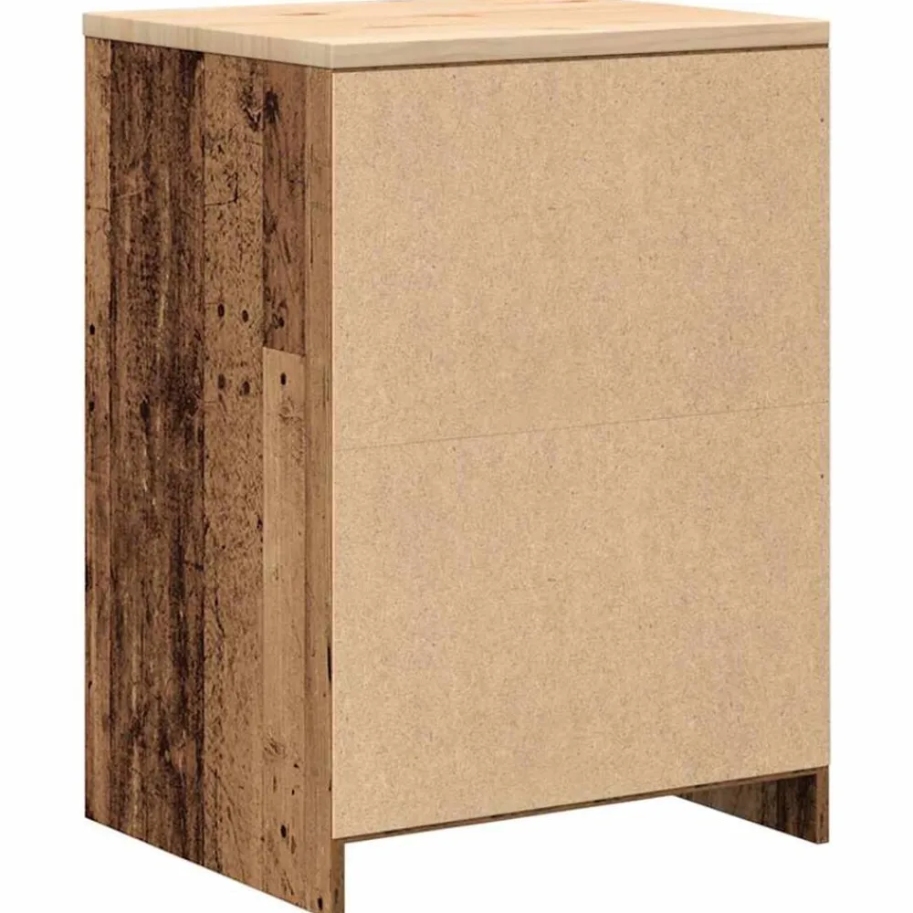 vidaXL Armario garaje madera vieja 60x51x85 cm Madera maciza de pino Madera antigua New
