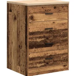 vidaXL Almacenamiento Industrial-Armario garaje madera vieja 60x51x85 cm Madera maciza de pino