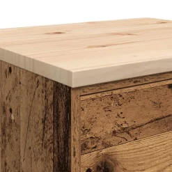 vidaXL Almacenamiento Industrial-Armario garaje madera vieja 60x51x85 cm Madera maciza de pino