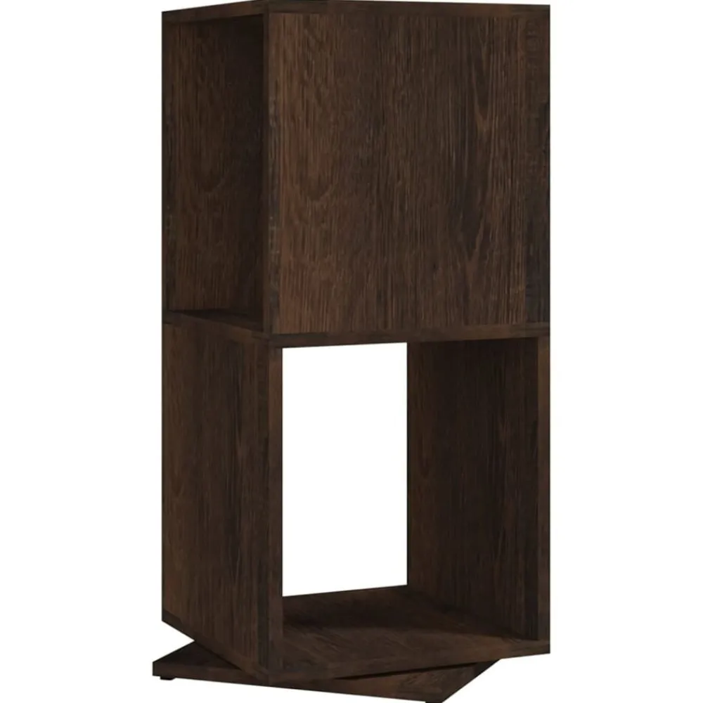 vidaXL Armario giratorio aglomerado 34,5x34,5x75,5 cm Roble ahumado