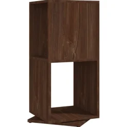 vidaXL Estanterías-Armario giratorio aglomerado roble marrón 34,5x34,5x75,5 cm