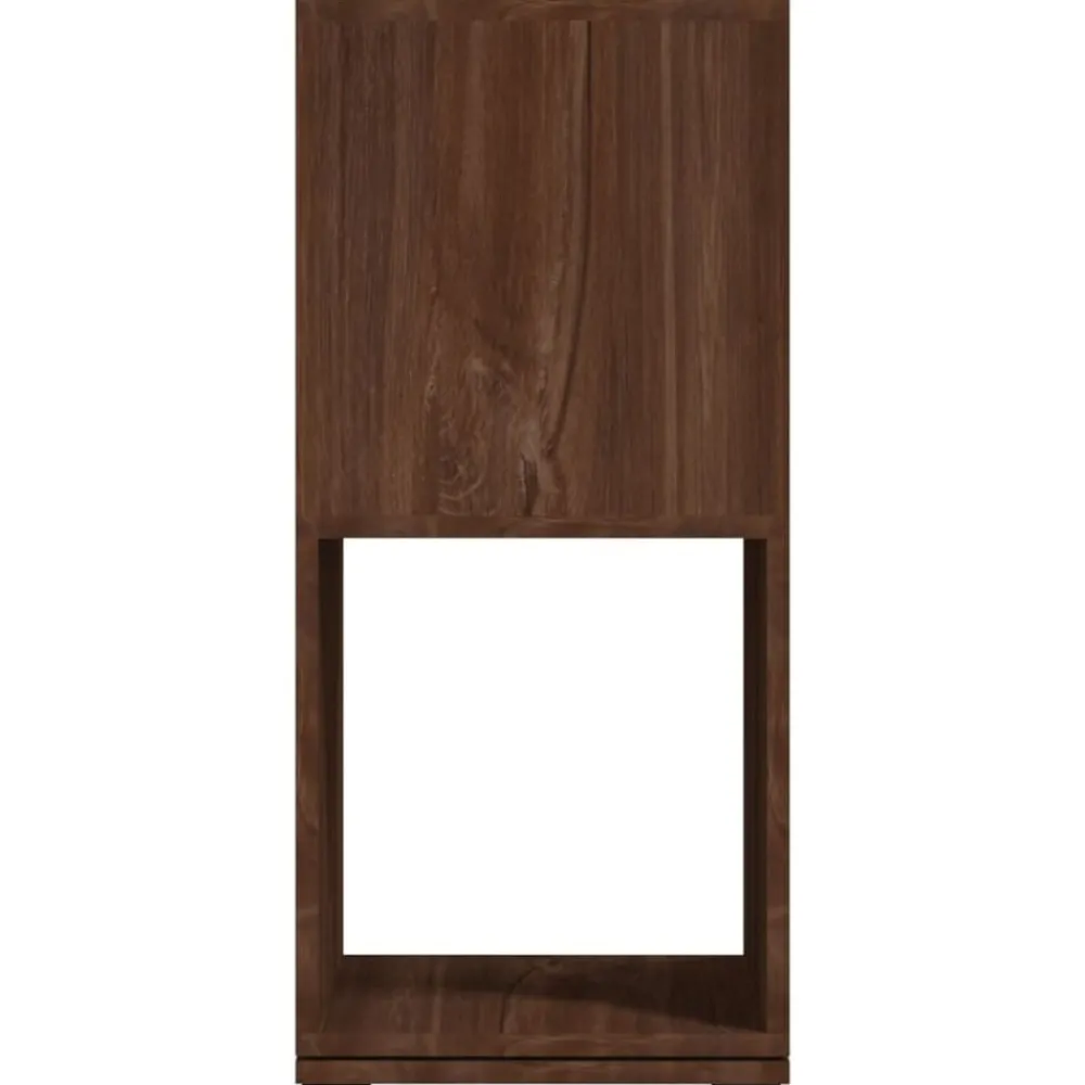 vidaXL Estanterías-Armario giratorio aglomerado roble marrón 34,5x34,5x75,5 cm