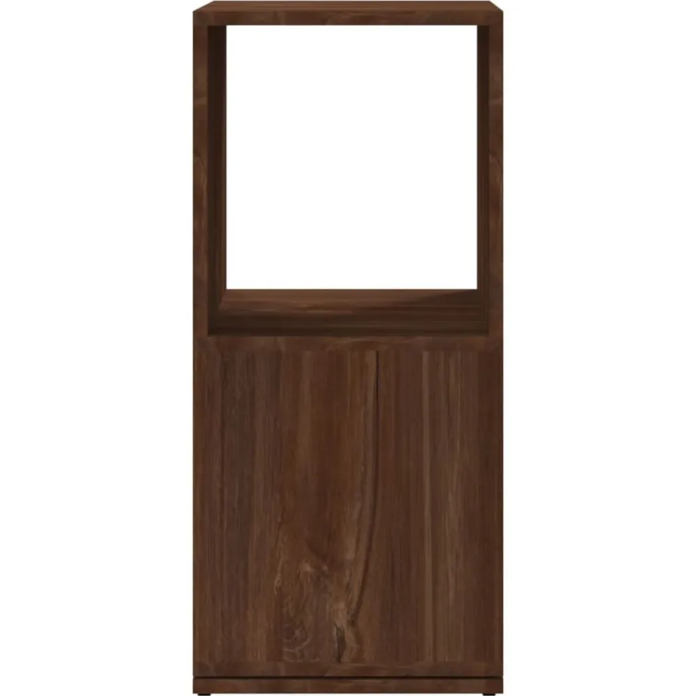 vidaXL Estanterías-Armario giratorio aglomerado roble marrón 34,5x34,5x75,5 cm