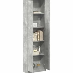 vidaXL Armario Gris Concreto 55 x 25 x 189 cm Madera de ingeniería Gris hormig&oacute;n