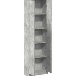 vidaXL Armario Gris Concreto 55 x 25 x 189 cm Madera de ingeniería Gris hormig&oacute;n