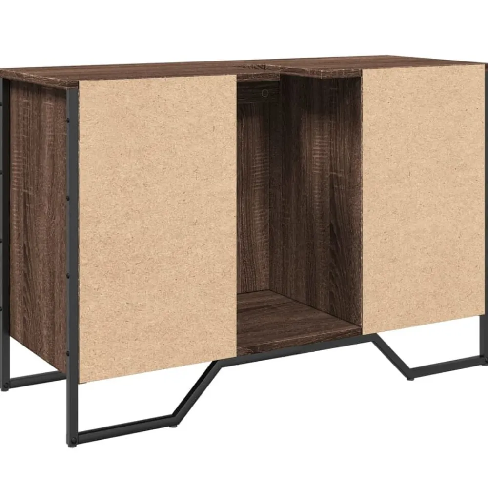 vidaXL Conjuntos De Muebles-Armario lavabo baño madera ingeniería marrón roble 91x35x60 cm