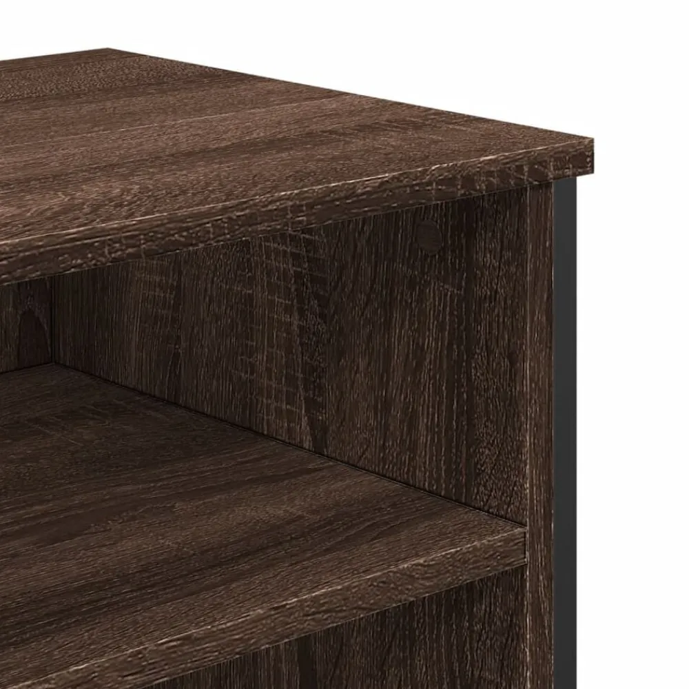 vidaXL Conjuntos De Muebles-Armario lavabo baño madera ingeniería marrón roble 91x35x60 cm