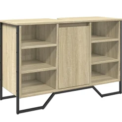 vidaXL Armario lavabo baño madera ingeniería 91x35x60 cm Roble Sonoma Outlet