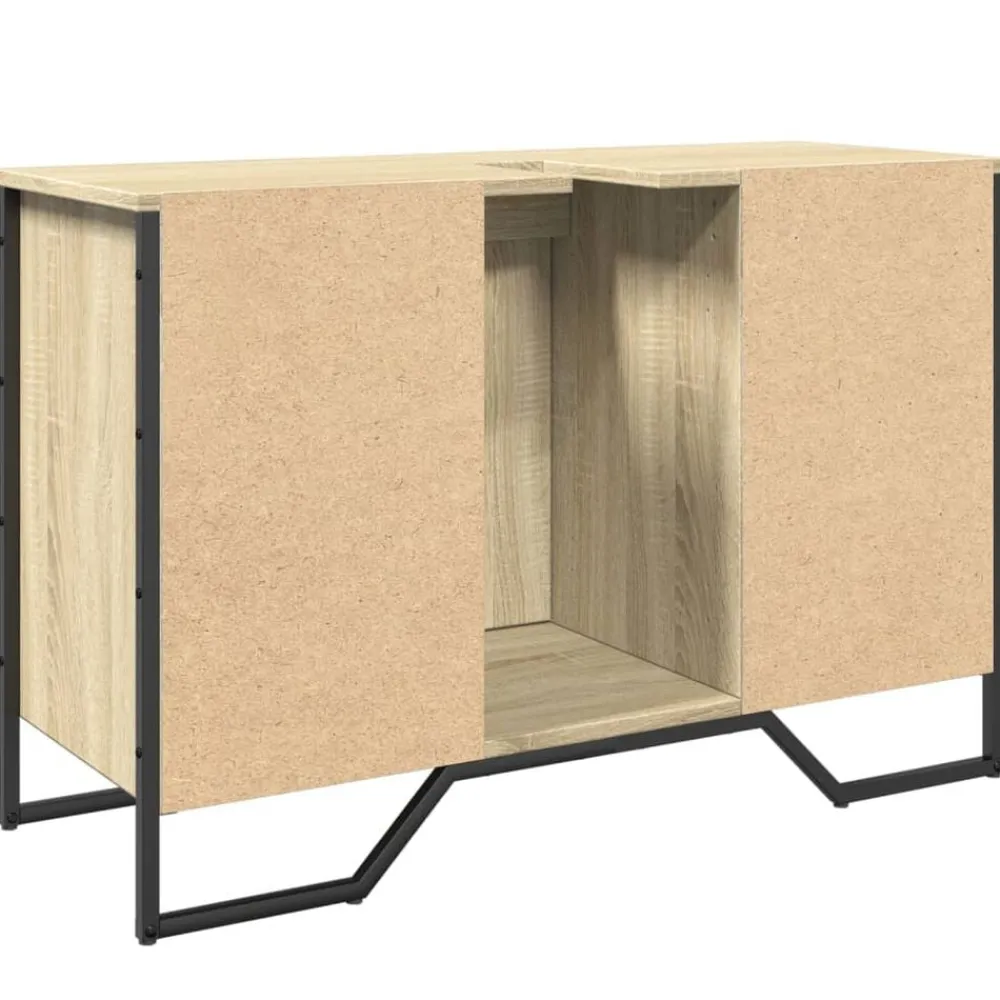 vidaXL Armario lavabo baño madera ingeniería 91x35x60 cm Roble Sonoma Outlet