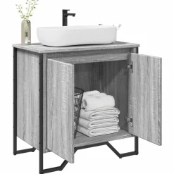 vidaXL Conjuntos De Muebles-Armario lavabo baño madera ingeniería 60x35x60 cm