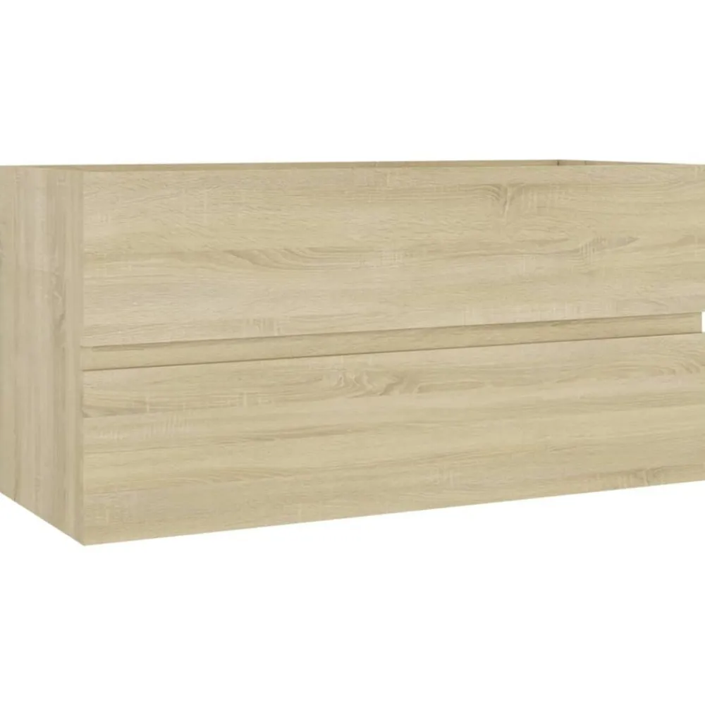 vidaXL Armario lavabo madera contrachapada 90x38,5x45 cm Roble Sonoma