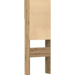 vidaXL Accesorios Para Electrodomésticos-Armario lavadora madera ingeniería roble artesanal 64x24x190 cm