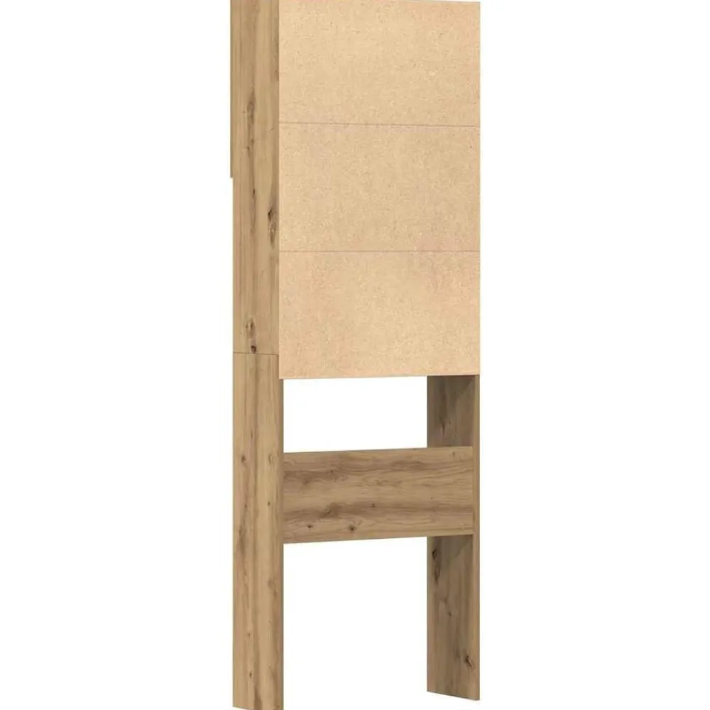 vidaXL Accesorios Para Electrodomésticos-Armario lavadora madera ingeniería roble artesanal 64x24x190 cm