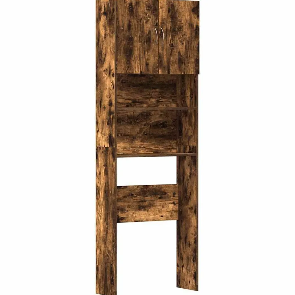 vidaXL Armario lavadora madera ingeniería 64x24x190 cm Roble ahumado Outlet