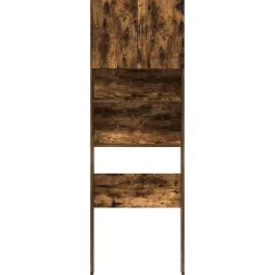 vidaXL Armario lavadora madera ingeniería 64x24x190 cm Roble ahumado Outlet