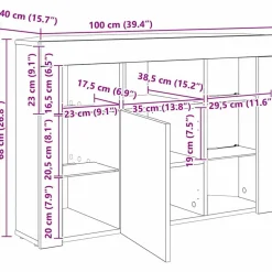 vidaXL Muebles Tv-Armario LED para TV de Esquina 100x40x68cm