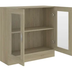 vidaXL Estanterías-Armario libros madera contrachapada color roble 82,5x30,5x80 cm