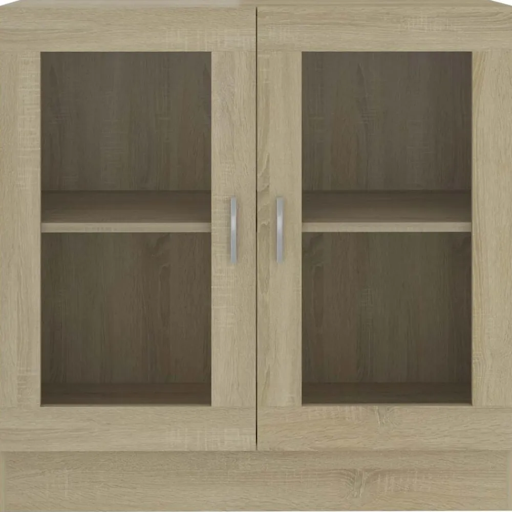vidaXL Estanterías-Armario libros madera contrachapada color roble 82,5x30,5x80 cm